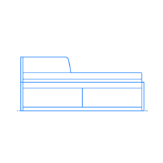 Furniture Daybed Ikea Flekke Daybed Sticker Outline Svg File, Free Vectors File